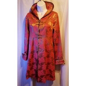 Vintage Asian Trends Opera Robe Jacket Coat Frog Buttons Size M‎